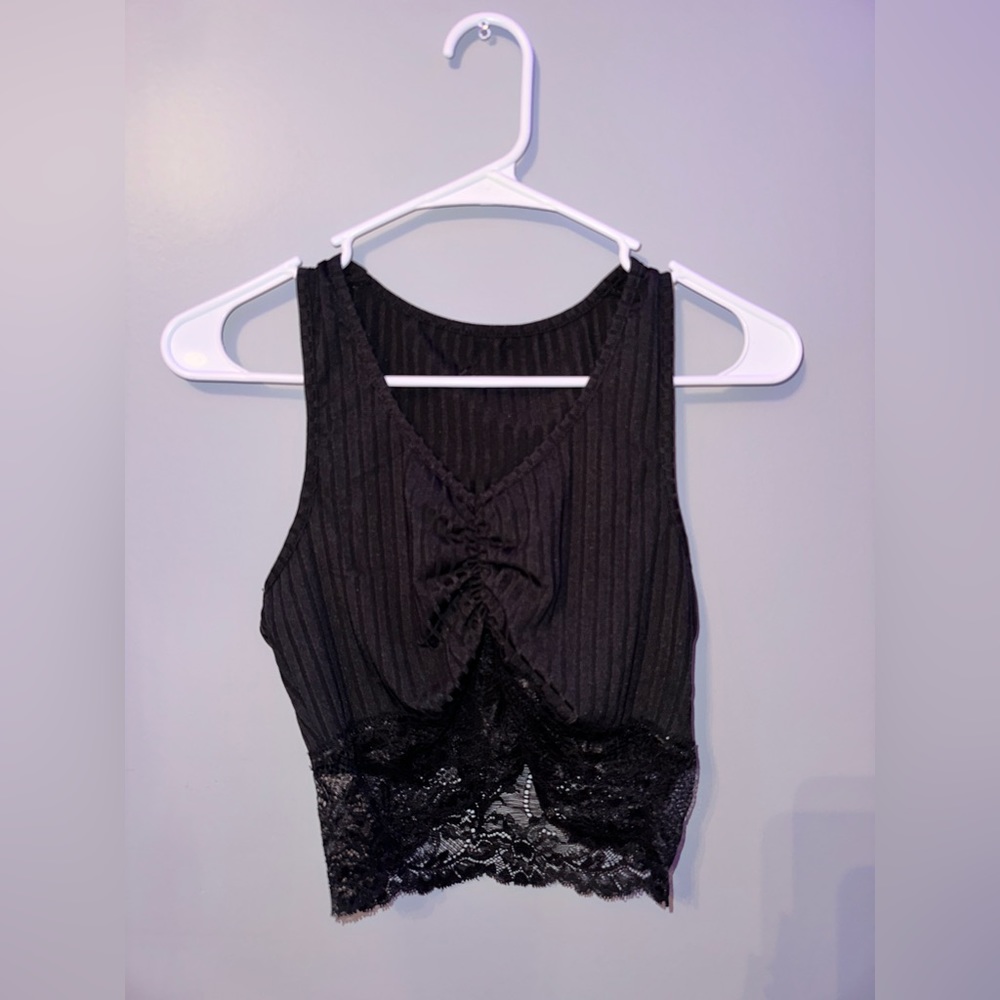 silk and lace tank top